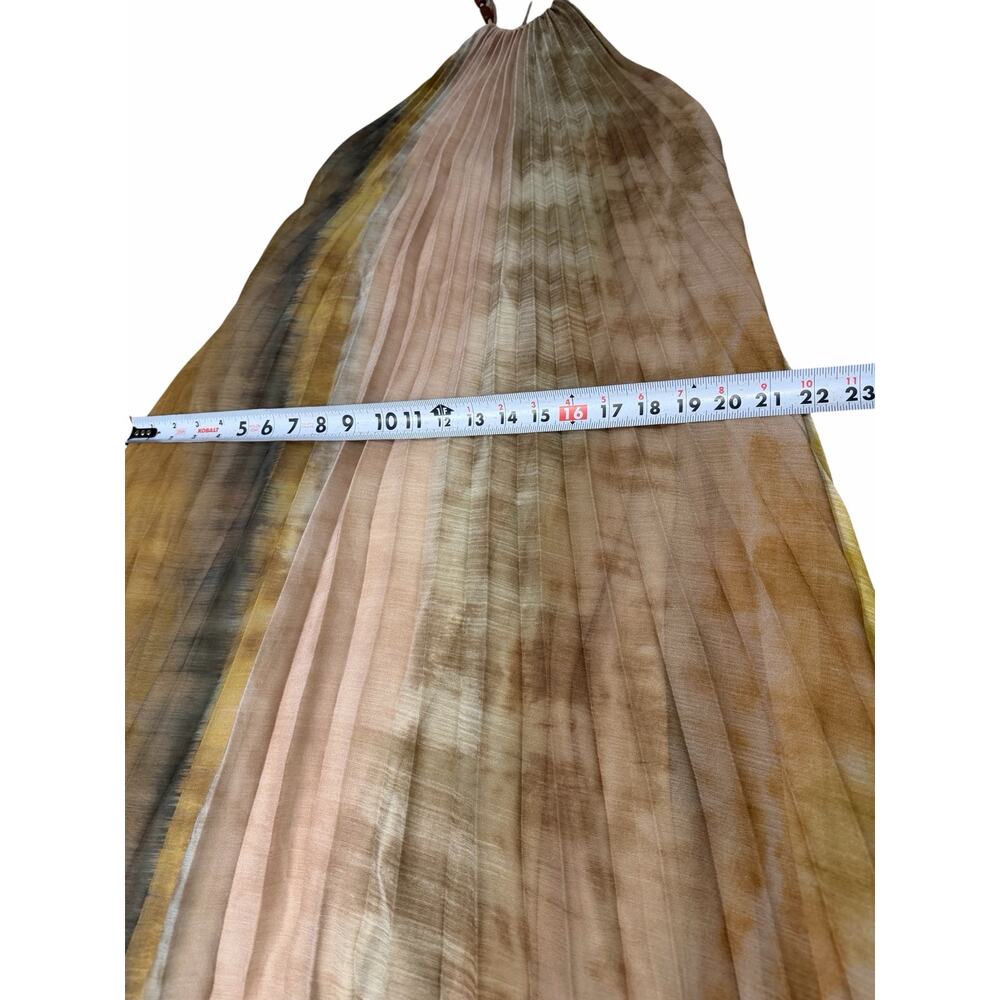 NWT Zara Tie Dye Pleated Halter Neck Maxi Dress Size Small - Picture 6 of 10